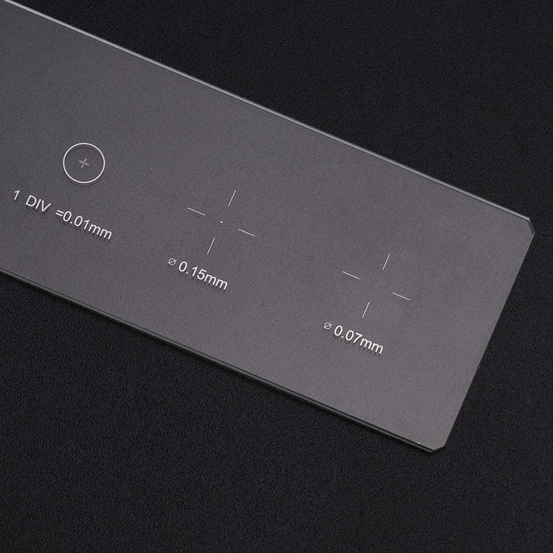Microscope Micrometer Slide, Microscope Objective Micrometer Calibration Slide Glass Stage