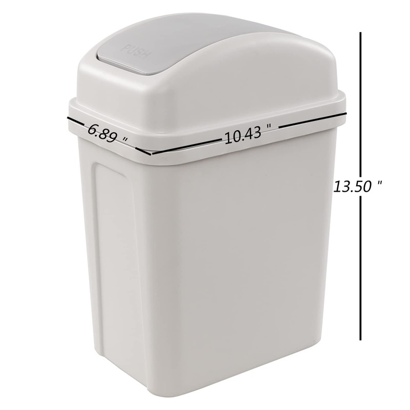Eagrye cubeta de basura de plástico de 1.8 galone, cubeta