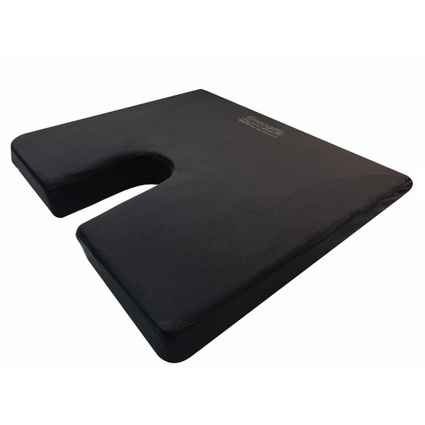 Ergo21 LiquiCell Coccyx Seat Cushion for Tailbone Pain Relief, Sciatica Pain, Back Support | Donut Like Butt Pillow for Long Hours Sitting at Home/Office Chair (18"W x 17"L x 2"H)