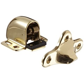 Rockwood 491.3 Brass Floor Mount Automatic Door Holder with Stop, Polished Clear Coated Finish, 1/2" or Less Door to Floor Clearance, Includes Fasteners for Use with Solid Wood Doors and Wood Floors