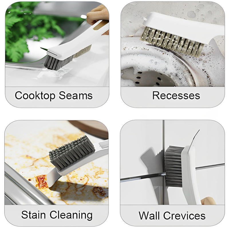 Multifunctional Cleaning Brush with Nylon & Wire Brush and Cleaning