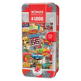 MasterPieces 1000 Piece Jigsaw Puzzle with Collectible Tin Case - Route 66-11.25"x16.75"