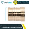 SharkBite 2 Inch Crimp Plug, Brass Plumbing Fitting, PEX Pipe,