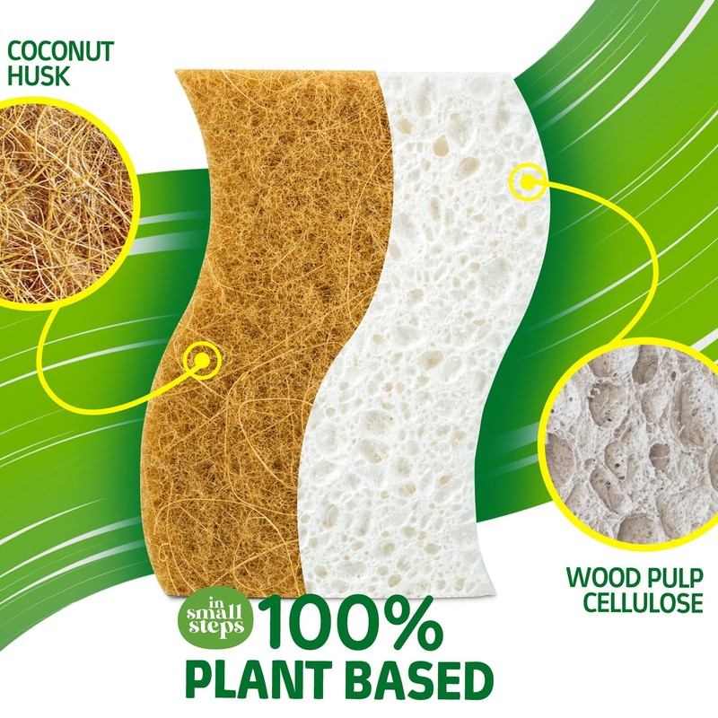 In Small Steps Eco Friendly Dish Sponges for Washing Up