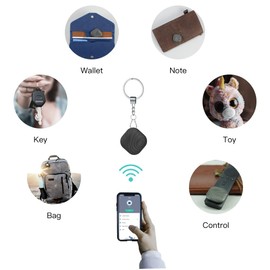 Nutale 1PCS Schlüsselfinder Schlüssel Finden mit App Bluetooth Braun, iOS und Android, Community Suchfunktion, Item Tracker Support Fernbedienung Gute Idee für Ihre verlorenen Gegenstände