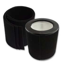 PUREBURG Replacement Filter Set Compatible with TaoTronics TT-AP008 & Gukify AP008 Air Purifiers,H13 HEPA Activated Carbon Pre-Filter 3-Stage Filtration Air Clean VOCs Odor