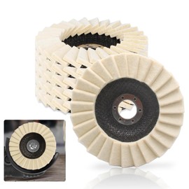 Pack of 5 Polishing Disc, 125 mm, Felt Polishing Disc for Polishing Attachment, Angle Grinder, Wool Felt Polishing Disc for Grinding and Polishing Paint, Stainless Steel, Wood, Plastic