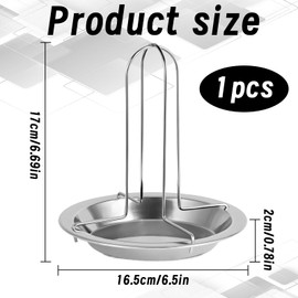 1 x Chicken Roaster, Chicken Stand, Hanging Holder Oven, Non-Stick Chicken Turkey Roasting Dish Barbecue Baking Cooking Pots, Chicken Holder Made of Stainless Steel for Camping Outdoor for Cooking