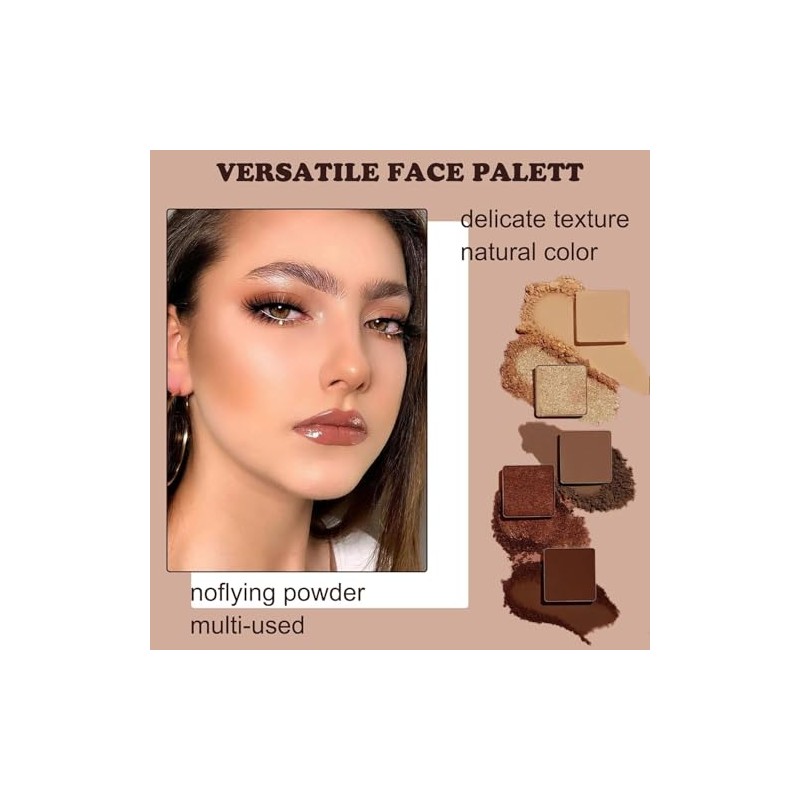 Paletas de Sombras de Ojos 9 Coloridas Profesionales Paletas de