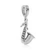 Sax Charm Music Charm 925 Sterling Silver Saxophone Bead Fit