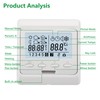 Wengart Indoor Thermostat WG806,AC230V Weekly Programming,6 Time Periods,Output 3A,LCD Digital
