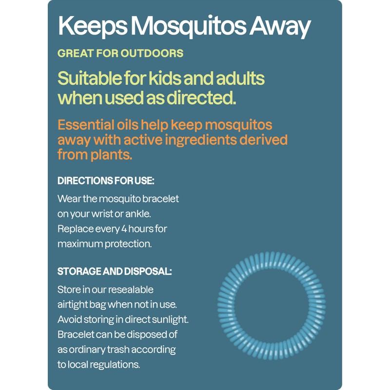 Cliganic 50 Pack Mosquito Repellent Bracelets for Adults & Kids