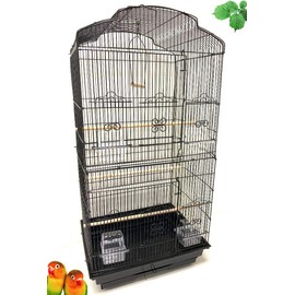 Mcage Large Portable Flight Bird Hanging Travel Cage for Small Parrots Quaker Cockatiels Sun Parakeets Green Cheek Conures Aviary Finches Canary Budgies Lovebirds