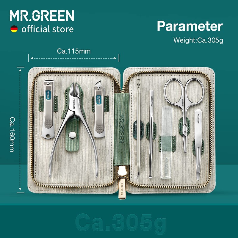 MR.GREEN Manicure Sets Pedicure Kits Stainless Steel Nail Clipper Set