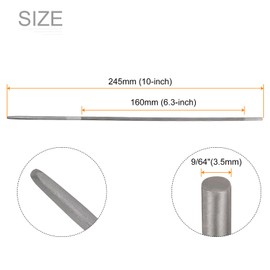 sourcing map 6pcs Chainsaw File, 9/64"(3.5mm) Round Sharpening Hand Files Tool with Spiral Cut for Chain Chainsaw Sharpening, Grinding