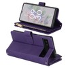 for Pixel 6A Zipper Wallet Case with Crossbody Wrist Strap