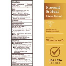 A+D Original Diaper Rash Ointment, Baby Skin Protectant with Lanolin and Petrolatum, Seals Out Wetness, Helps Prevent Diaper Rash, 1.5 Ounce Tube, Packaging May Vary