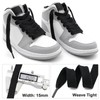DELELE Flat Fat Shoe Laces: 5/8 Inches Wide Black Athletic
