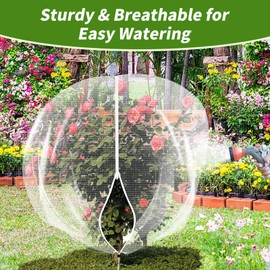 Garden Mesh Netting with Drawstring, 4 Pack, 3.28 Ft x 2.62 Ft, Pest Barrier for Fruits, Trees, Bushes, Vegetables