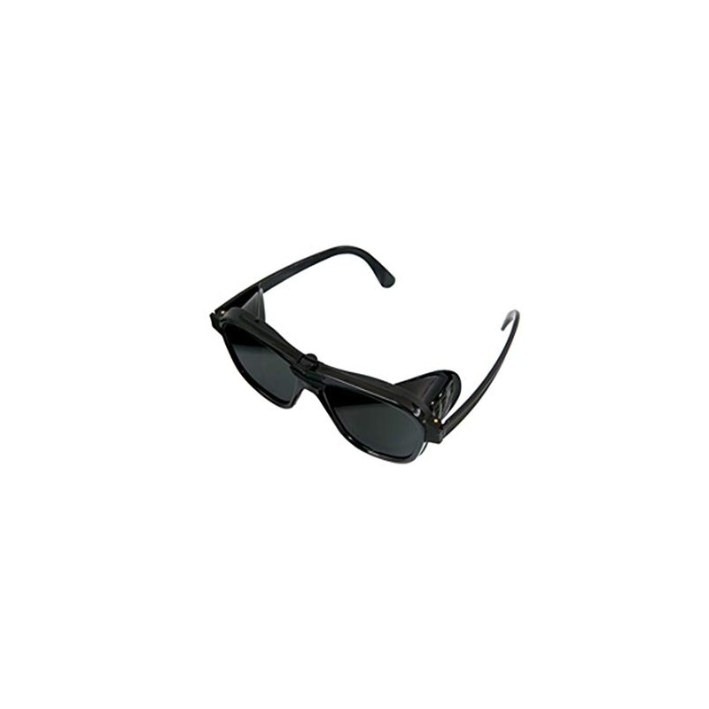BUZZUFY Work Safety Goggles Dark Green Glasses with Fixed Side