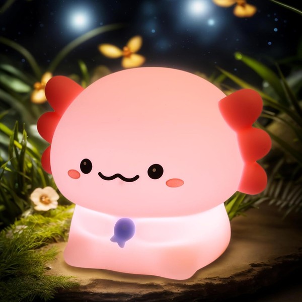 Axolotl Night Light for Kids 3 Level Dimmable Axolotl Lamp
