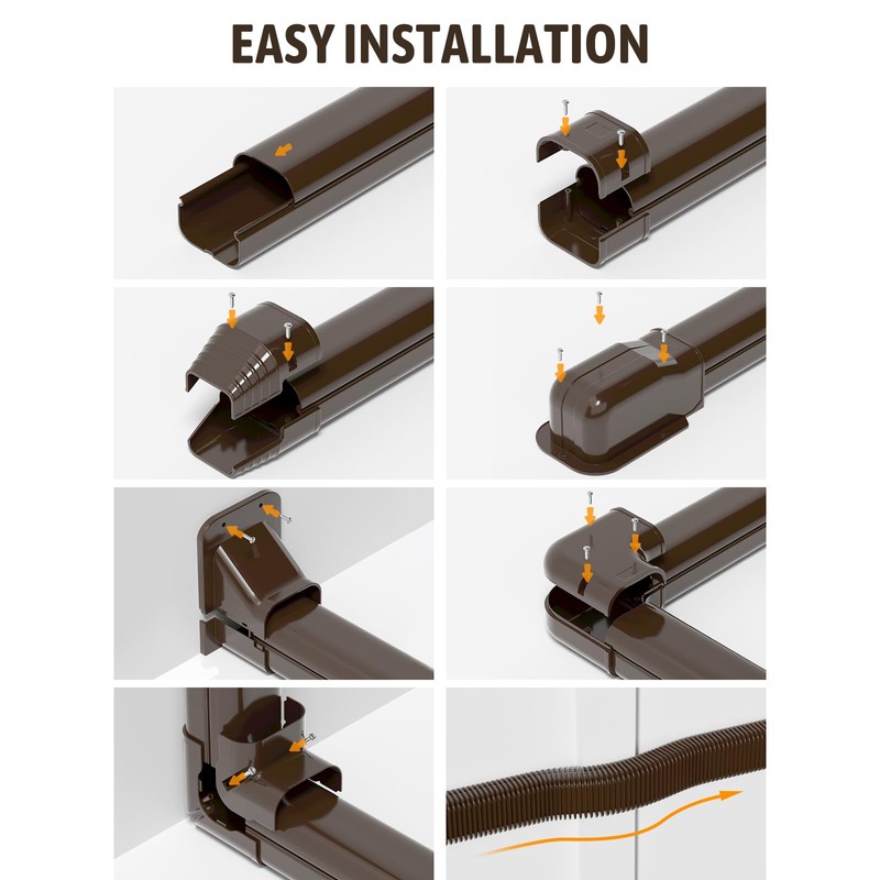 Kalkehay 3" W x 16Ft L Brown Line Set Cover