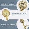 Gold Filtered Shower Head with Handheld, YardMonet 6 Modes Shower