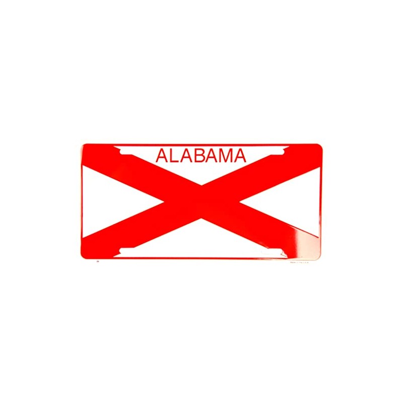 Hangtime Alabama State Flag 6x12 License Plate
