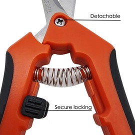 12 PCS Gardening Scissors 6.5 Inch Pruning Shears, Hand Pruner, Garden Trimming Scissors, Hand Pruning Snips with Stainless Steel Blades, Flower Cutters, Leaf Trimmer