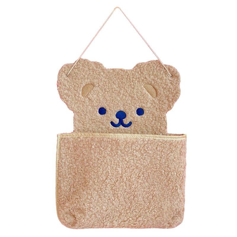 Wall Hanging Storage Bag Cute Bear Shape Large Capacity Wall