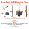 TikStar Spin Mop Bucket Set with Self-Separating Dirty & Clean