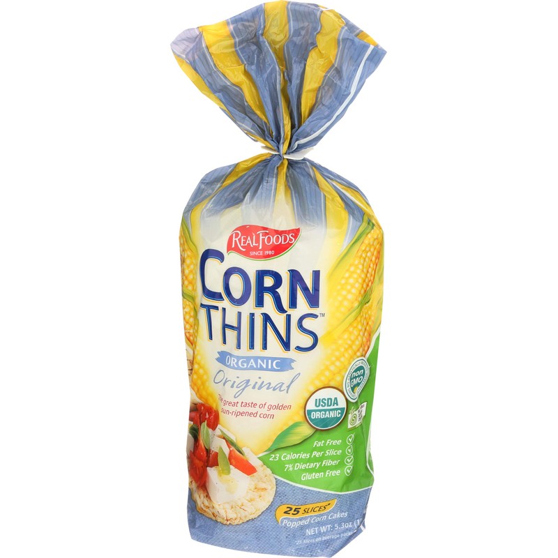 Real Foods Original Organic Corn Thins - 5.3 oz