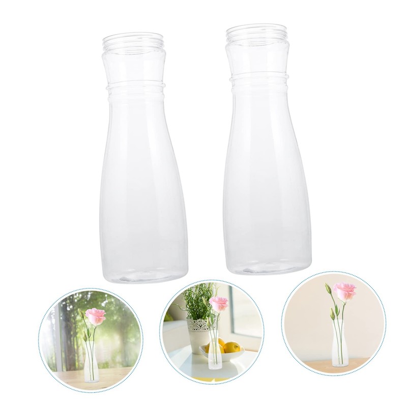 Zerodeko 1set Transparent Plastic Flower Arrangement Vases Modern Desktop Flowerpot
