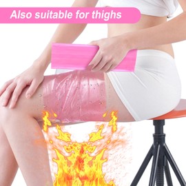 Simgoing 3 Pcs Pink Sauna Belt Waist Wrap Reusable Plastic Disposable Orkout and Sweat Enhancer Stomach Body Wrap 44 x 12 Inch