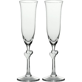 Stölzle Lausitz L'Amour Bicchieri da Champagne Rossi Set da 2 175 ml – Eleganti Flûte in Cristallo Ideali per Prosecco & Spumante – Vetro Cristallo Senza Piombo – Lavabili in Lavastoviglie
