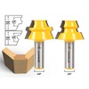 YONICO Lock Miter 22.5 Degree 2 Bit Router Bit Set