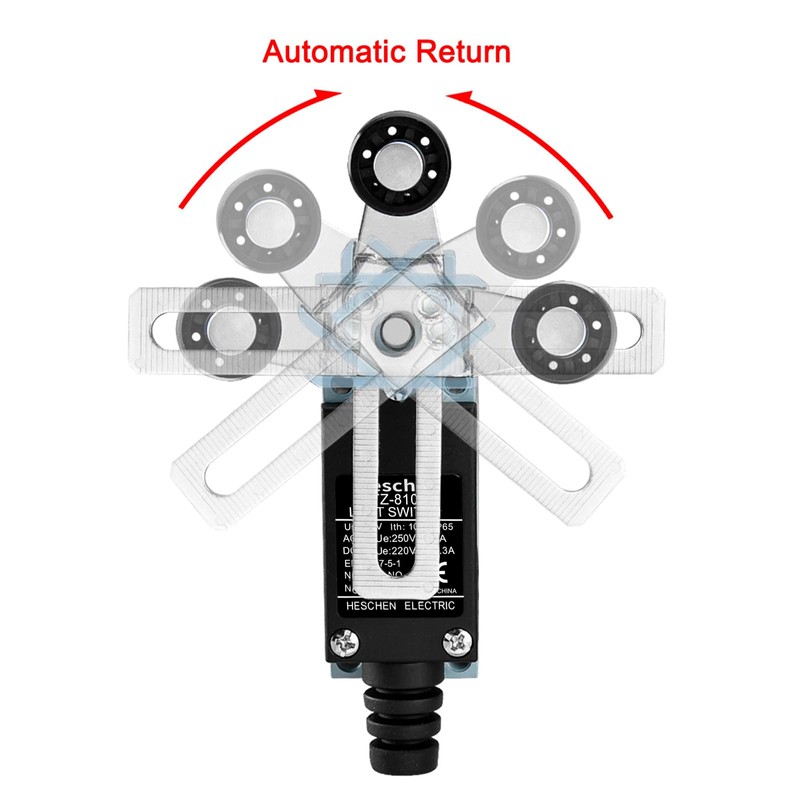 Heschen Limit Switch TZ-8108 Adjustable Roller Lever 10A 250VAC SPDT