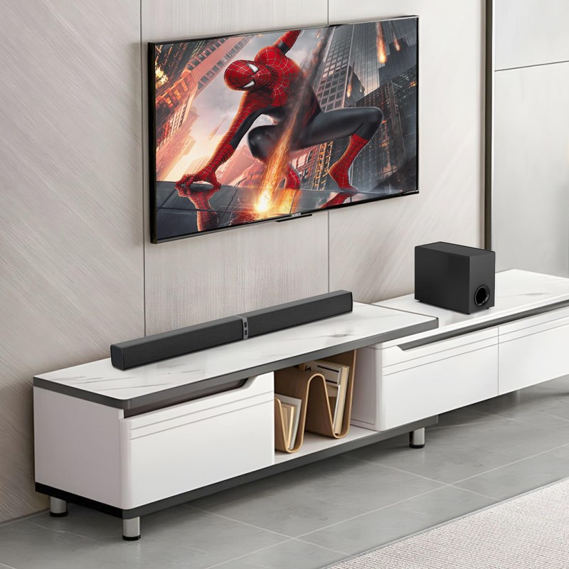 MZEIBO Soundbar with Subwoofer,120W Sound Bar Surround Sound System for