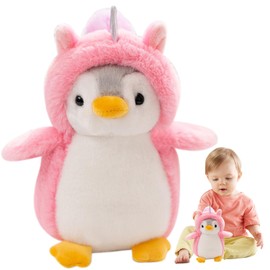 Yuragim Cuddly Toy Penguin Plush Toy for Girls, 25 cm (Unicorn Penguin)