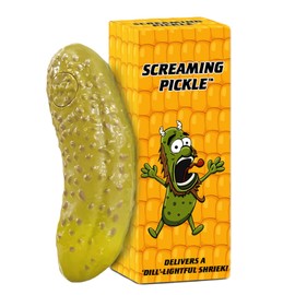 DR DINGUS Screaming Pickle - Original Goat Scream - Best Talking Noise Gag Gift for Kids and Adults - Funny Office Prank