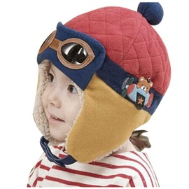 Gorros de ganchillo para bebés y niños pequeños, gorro de punto cálido para invierno, Hat1-rojo, Medium