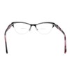 Circleperson women cat eye Reading glasses spring hinges half-rimless Middle