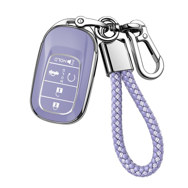 JOYEAR for Honda Key Fob Cover with Key chain Compatible