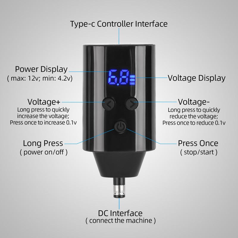 Tattoo Pen Machine Dual Mode Control Switch Tattoo Motor Pen
