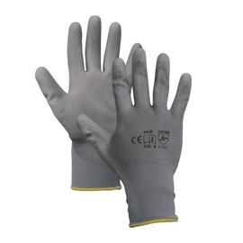 Assembly Gloves – 12 Pairs – Work Gloves – Colour: Grey – 8 (M)