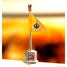 Nishan Sahib Khanda Model for Car Dashboard and Table Punjabi Sikh Khanda for Car Home Decor Silver Khalsa Khanda Punjabi Home New Car Gift