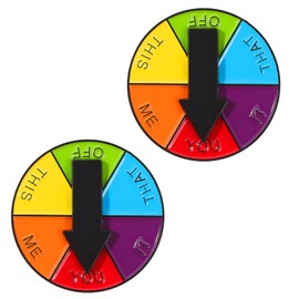 Gjinxi 2 Pcs Lucky Wheel Pin, Rotatable Arrows Brooch Pin Badges, Fun Series Enamel Lapel Pin Cool Pins for Clothing Backpacks Lanyards Hats Christmas Gifts