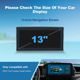 Coleya Navigation Screen Protector Compatible with Ford Tourneo Transit Custom 2024 2025, Ford Tourneo PET Protective Film, 4H Anti-Scratch GPS Naro Screen Protector (13 Inch) (Pack of 2)