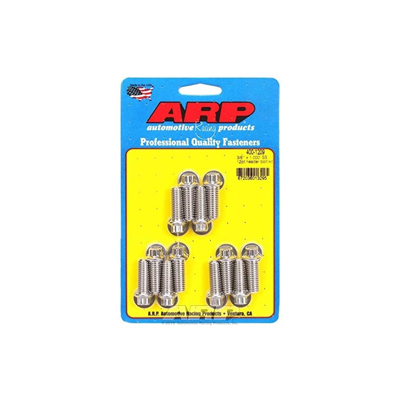ARP 400-1209 3/8 x 1.000 SS 12pt header bolt kit
