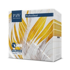 PAW - Airlaid Napkins - Fabric-Like (40 x 40 cm) I Pack of 50 I Ideal for Wedding, Christening, Communion, Birthday I High-Quality Table Decoration Fabric Napkins - Angel Feathers I Angel Feathers